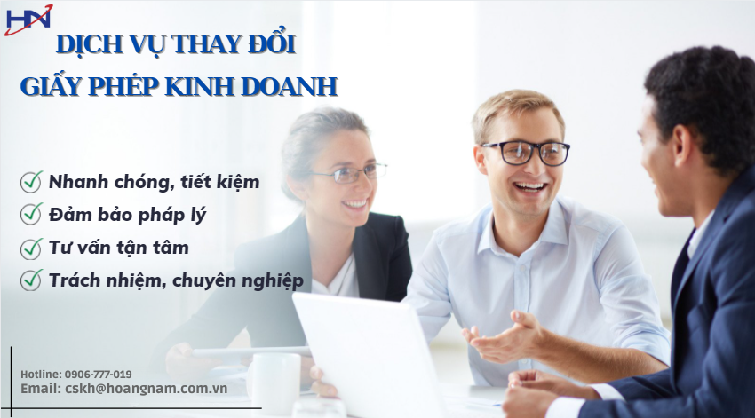 Dịch vụ thay đổi giấy phép kinh doanh trọn gói 